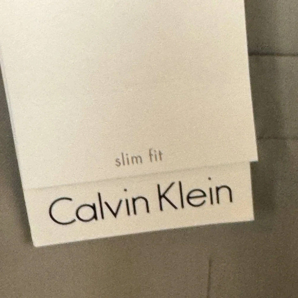Calvin Klein Suit Jacket Mens 46S Tan Solid Slim Fit 100% Wool Two‎ Button NEW